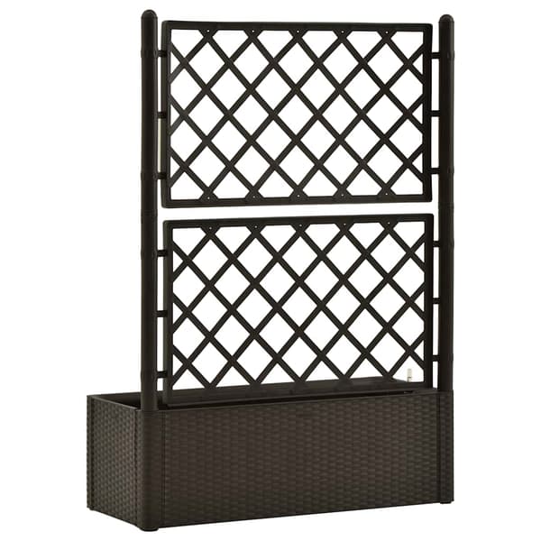 vidaXL højbed med espalier og vandingssystem, mocha