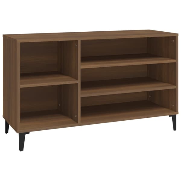 vidaXL skoskab brunt egetræ 102x36x60 cm