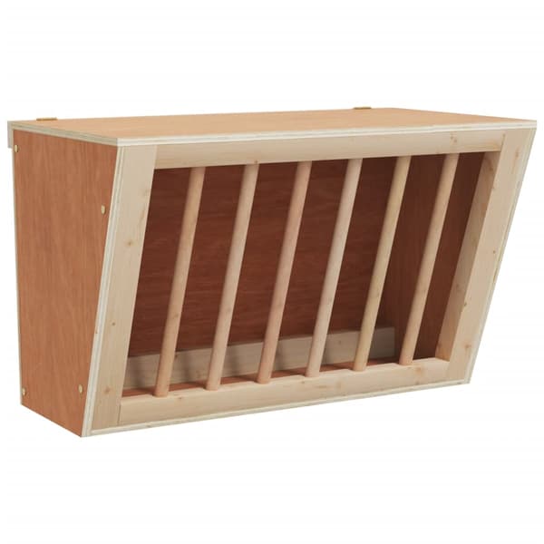 vidaXL kaninfoderautomat 37 x 18,5 x 23 cm massivt grantræ