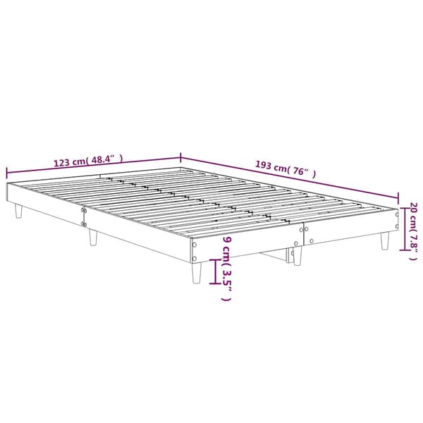 vidaXL sengestel sort 120x190 cm træbaseret materiale