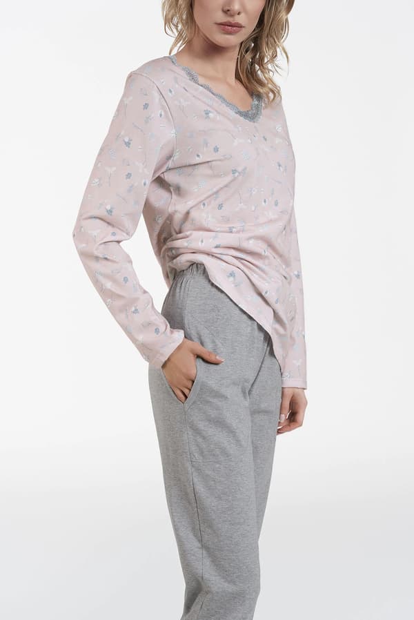 Simona dampyjamas, långärmad, långbyxor XXL