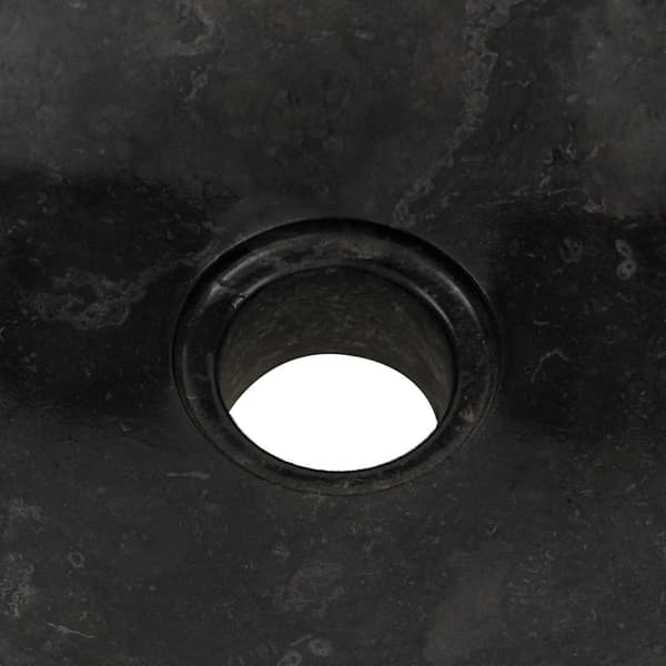 vidaXL Handfat, 40 x 12 cm, Marmor, Svart