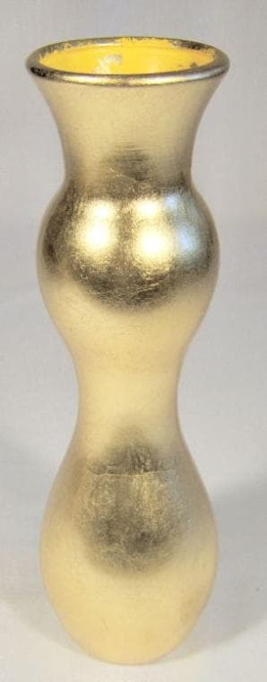Guld Keramik Vase, Højde 30 cm, Diameter 9 cm
