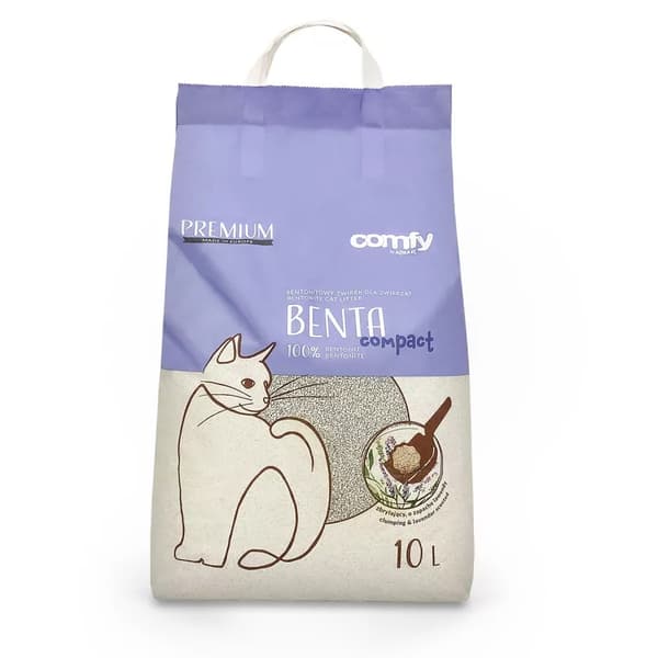 Comfy Benta New Compact Lavender - lavendel bentonit kattegrus 10L