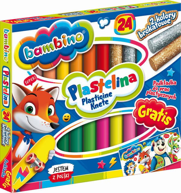 BAMBINO plasticine. 24 farver + pad