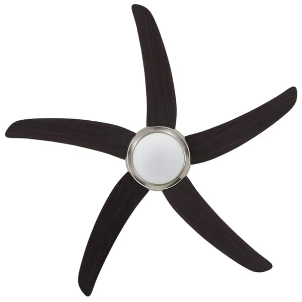 vidaXL loftsventilator med lampe 128 cm brun