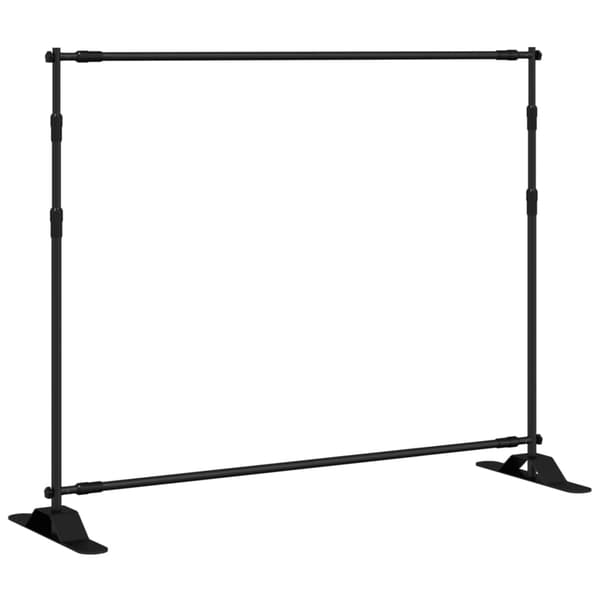 vidaXL baggrundsstativ sort 254x243 cm stål
