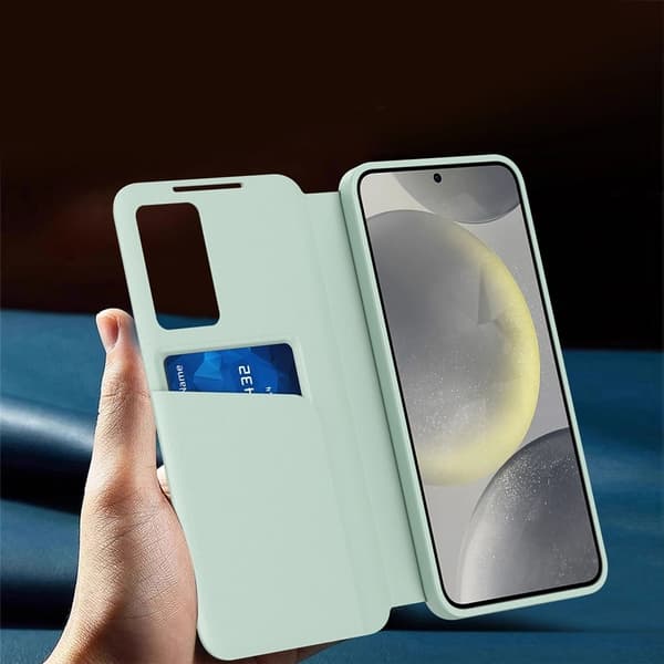 Samsung Galaxy A57 5G Smart View Plånboksfodral, Grönt