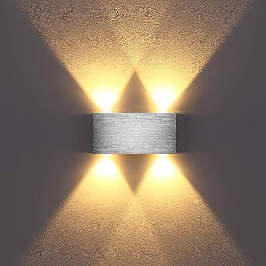 LED-vägglampa 4W varmvit