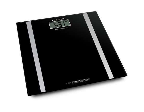 EBS013K FIT SORT BADEVÆRELSESVÆGT, glas, digital