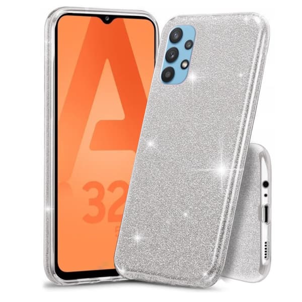 Glitteretui til Samsung Galaxy A32 5G, Sølv