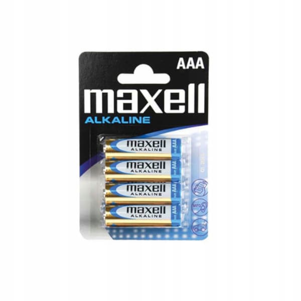 4x AAA 1,5V alkaliska MAXELL LR03-batterier