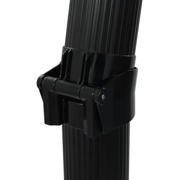 vidaXL foldbar solbruser sort 214 cm 23 L