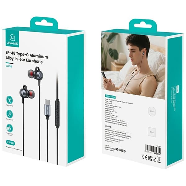 USAMS EP-48 USB-C misfarvning af stereohovedtelefoner