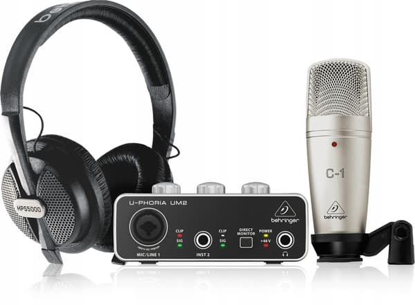 Behringer U-phoria studio - studiosetti äänitykseen ja podcast-lähetyksiin