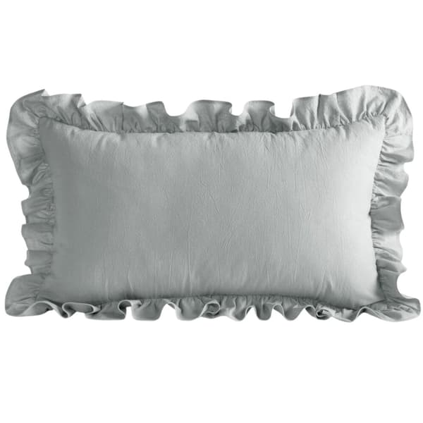 FRILL pudebetræk 30x50 cm sølv bomuld