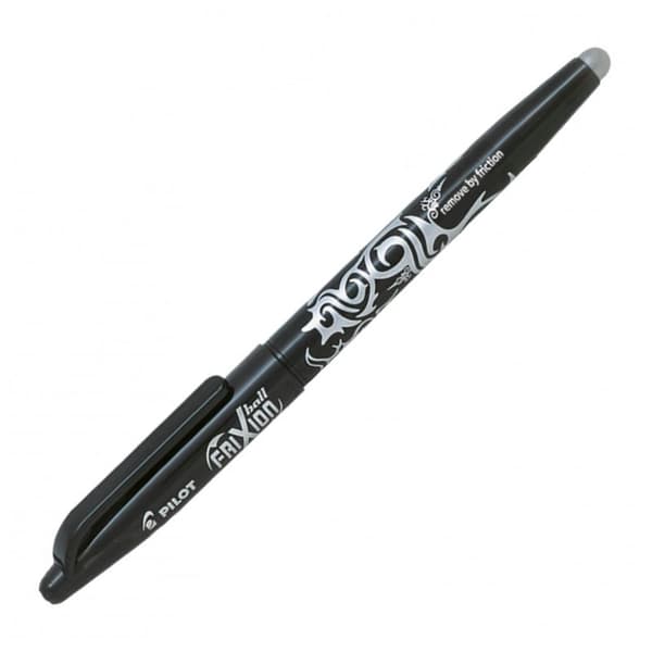 Pilot Frixion Ball Medium sletbar kuglepen. Sort