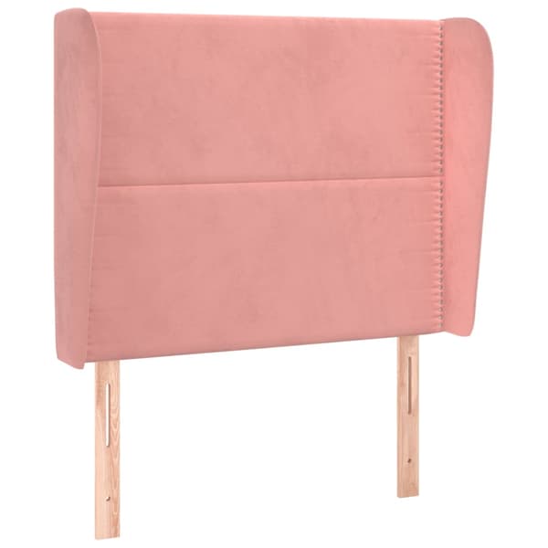 vidaXL Vingad nackstöd rosa 83x23x118/128 cm sammet