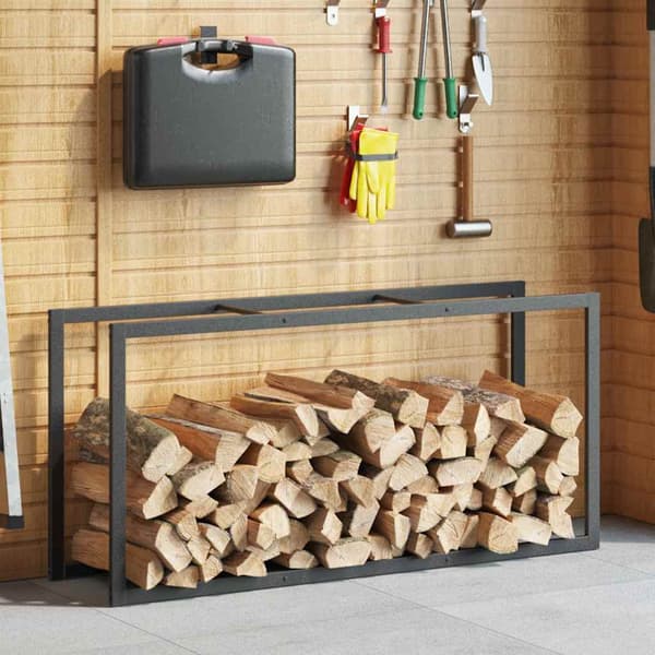 vidaXL brænderist sort 55x30x116 cm stål