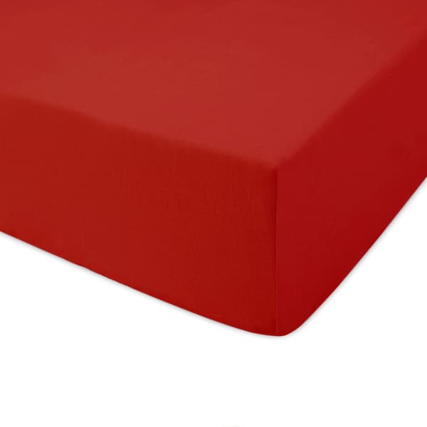 Stræklagen 160x200 elastisk JERSEY 100% BOMULD rød
