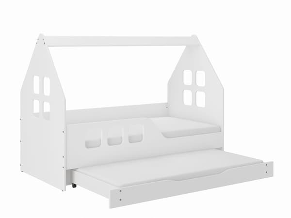 Barnsäng HOUSE 160x80 VÄNSTER med sovfunktion