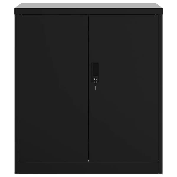 vidaXL arkivskab sort 79x40x90 cm stål