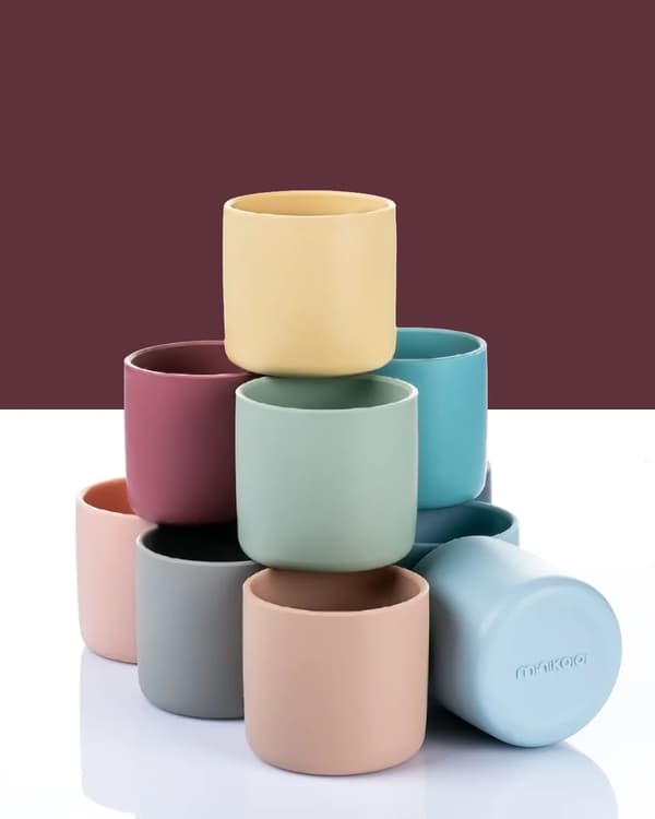 Silikonmugg för barn 180 ml 6m+ MinikOiOi Grön