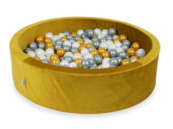 Torr bollhav 400 bitar 110x30 Sammet guld: guld, silver, pärla