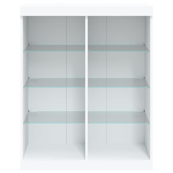 vidaXL LED-skåp vit 81x37x100 cm
