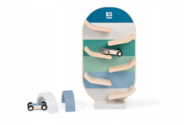 BS Toys Træbilbane med Rutsjebane