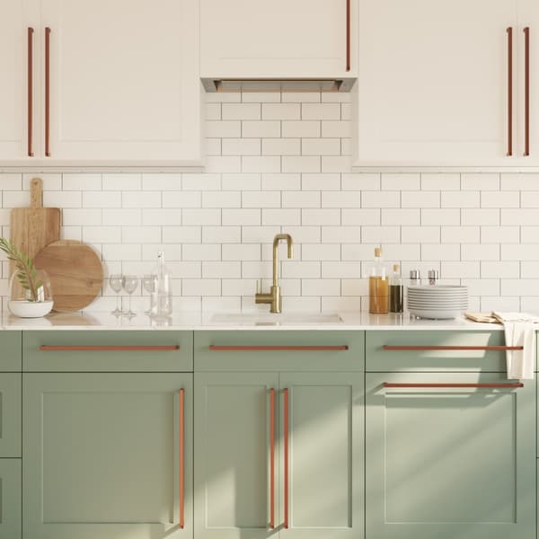 vidaXL skabsgreb 10 stk. bronze 480 mm rustfrit stål
