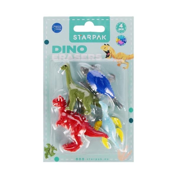 3D-pyyhekumipalapeli, 4 palaa, dinosaurus