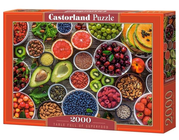 Puzzle 2000 Bord Fuld af Superfood CASTOR
