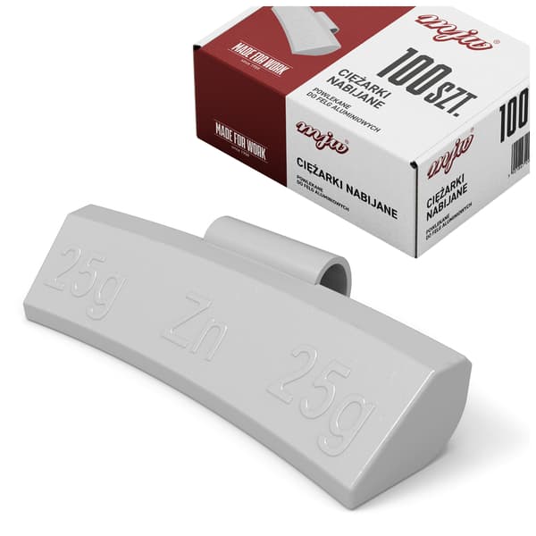 ZINKKLIPPEDE LODER TIL ALUMINIUMSFÆLGE ALU-LODER 25G 100 STK.
