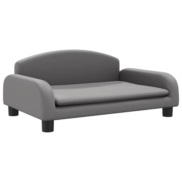 vidaXL børnesofa, grå, 70x45x30 cm, kunstlæder