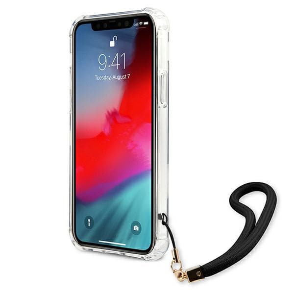 Guess Camo Collection-etui til iPhone 12/12 Pro, sort