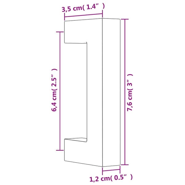 vidaXL skabsgreb 20 stk. sølv 64 mm rustfrit stål