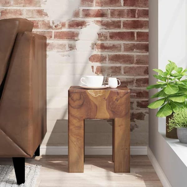 vidaXL Pall massiv teak