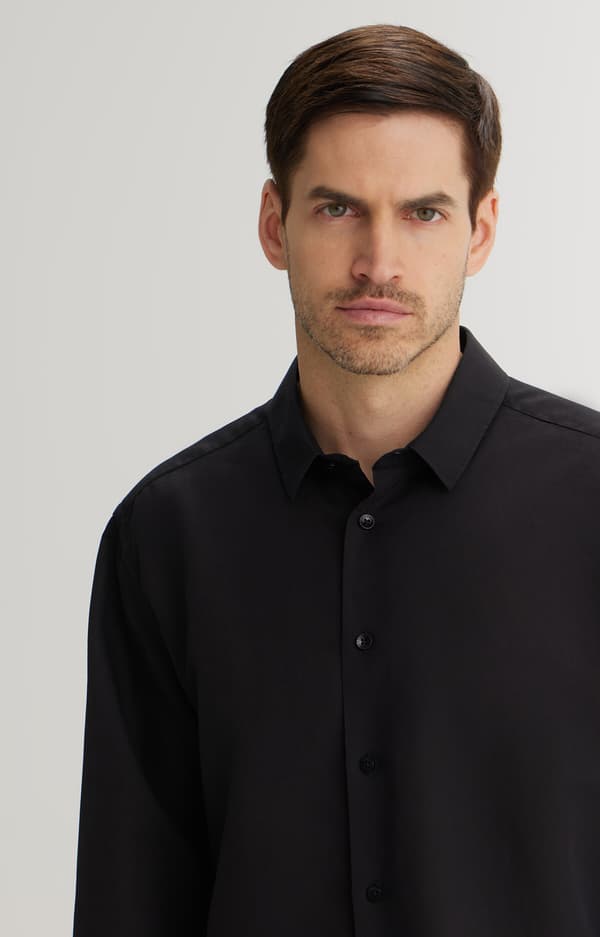 Sort slim fit skjorte L