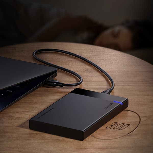 SATA 2,5'' 6TB USB-C 3.0 sort harddiskkabinet