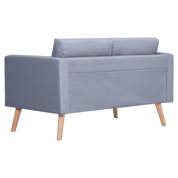 vidaXL 2-sits tygsoffa ljusgrå