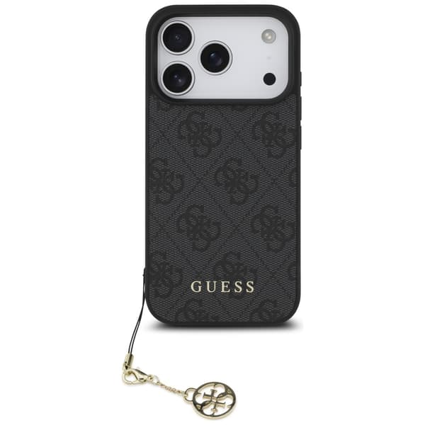 Guess 4G Charms Collection MagSafe-etui til iPhone 17 Pro, sort
