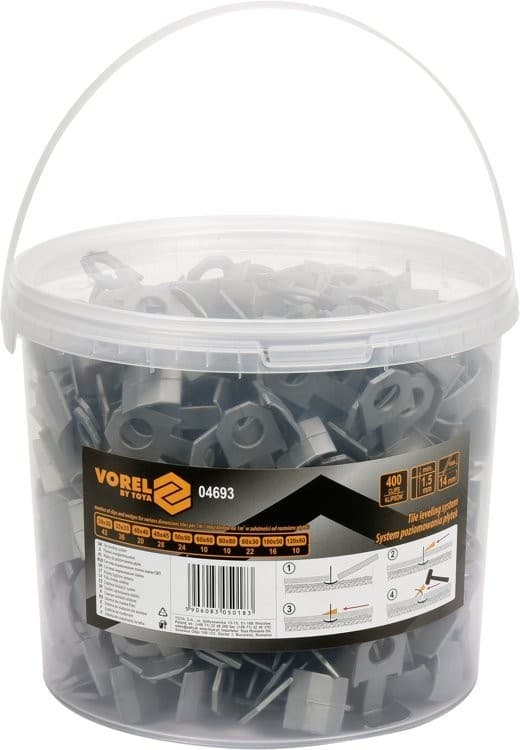 Vorel kalibrklips 400 stk