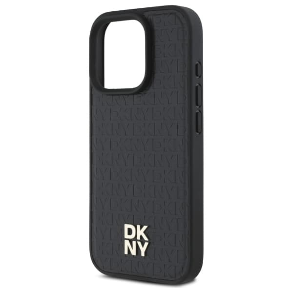 DKNY Repeat Pattern Stack Logo MagSafe-skal till iPhone 16 Pro Max, svart