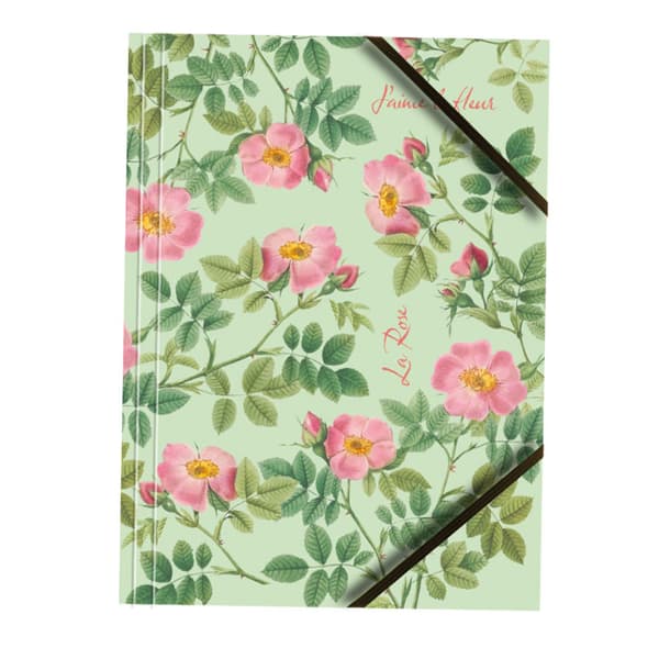 Lackad kartongmapp, A4, med elastiska hörn. Roses BT601-D1