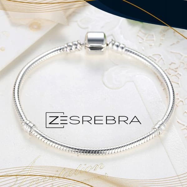 Modulärt armband för berlocker pärlor silver pr 925 5mm silver