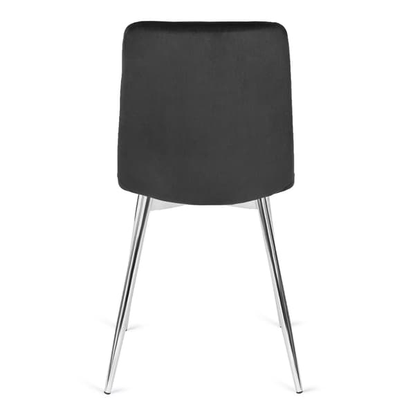 CESAR Polstret Spisebordsstol Sort Velour Moderne Loft