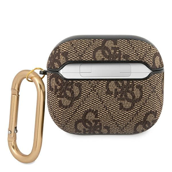 Guess 4G Script Metal Collection etui til AirPods 3, brun