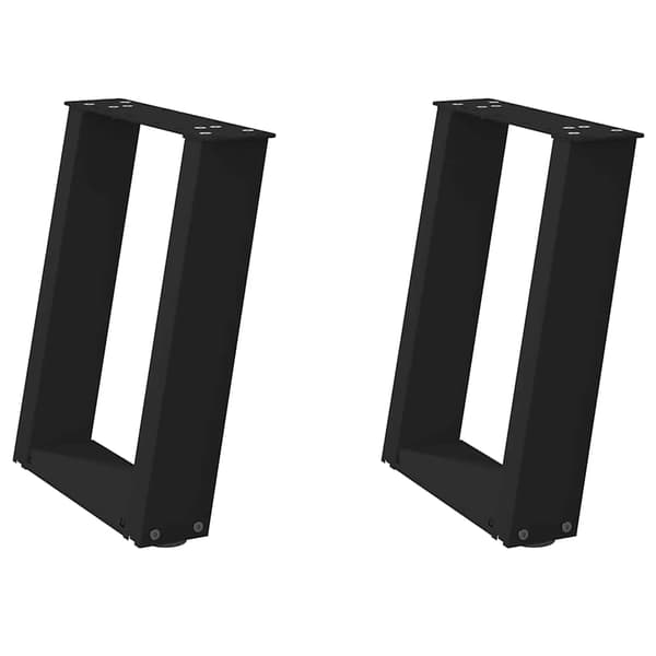 vidaXL sofabordsben, 2 stk., sort, 38x(42-43) cm, stål