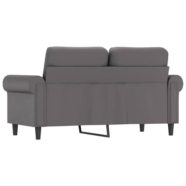 vidaXL 2-personers sofa, grå, 120 cm, kunstlæder
